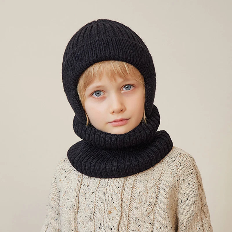 Warm Kids Beanie and Scarf Set with Soft Lining