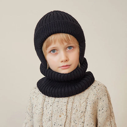 Warm Kids Beanie and Scarf Set with Soft Lining