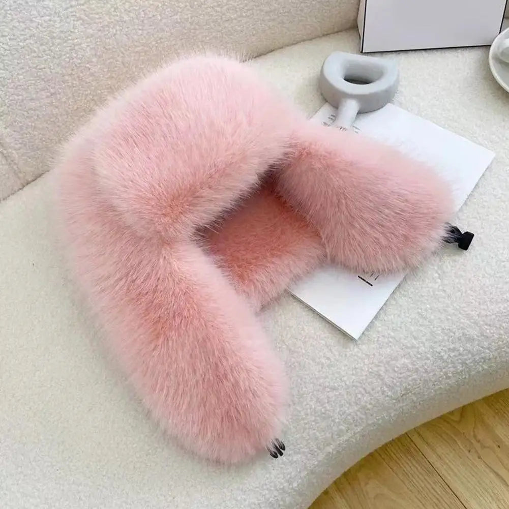 Soft Fake Fur Winter Beanie Hat