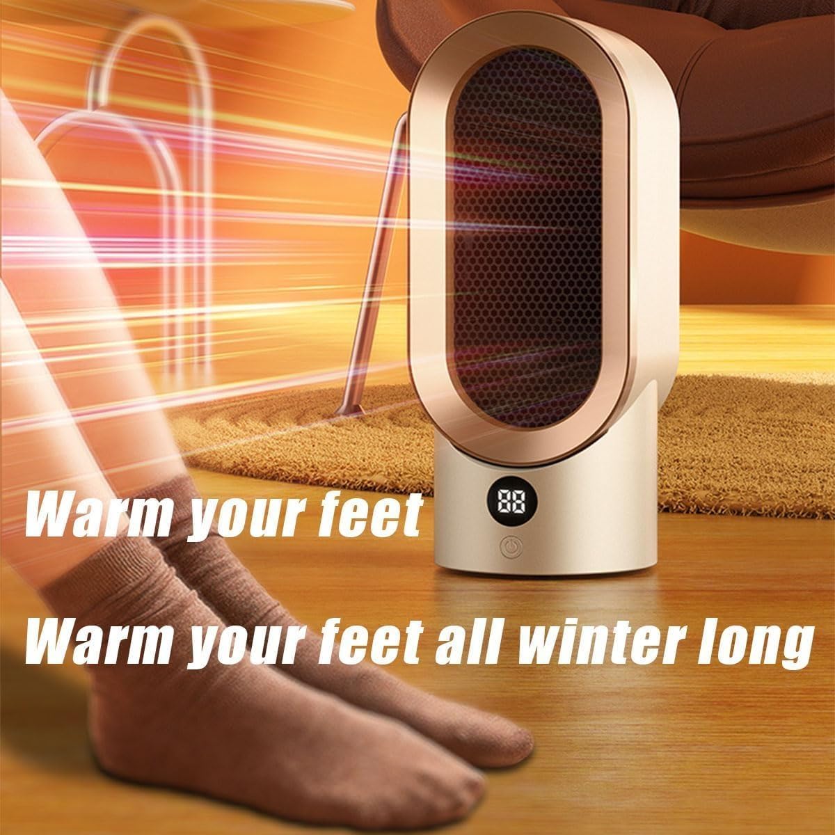 Compact Electric Space Heater Fan
