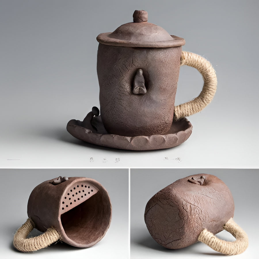Artisan Large Stoneware Coffee Mug Set
