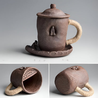 Artisan Large Stoneware Coffee Mug Set
