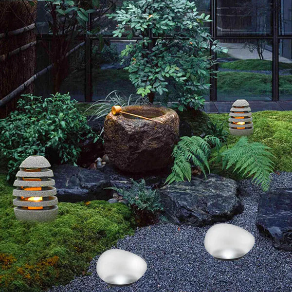 Outdoor Garden Glass Solar Powered LED Path Light