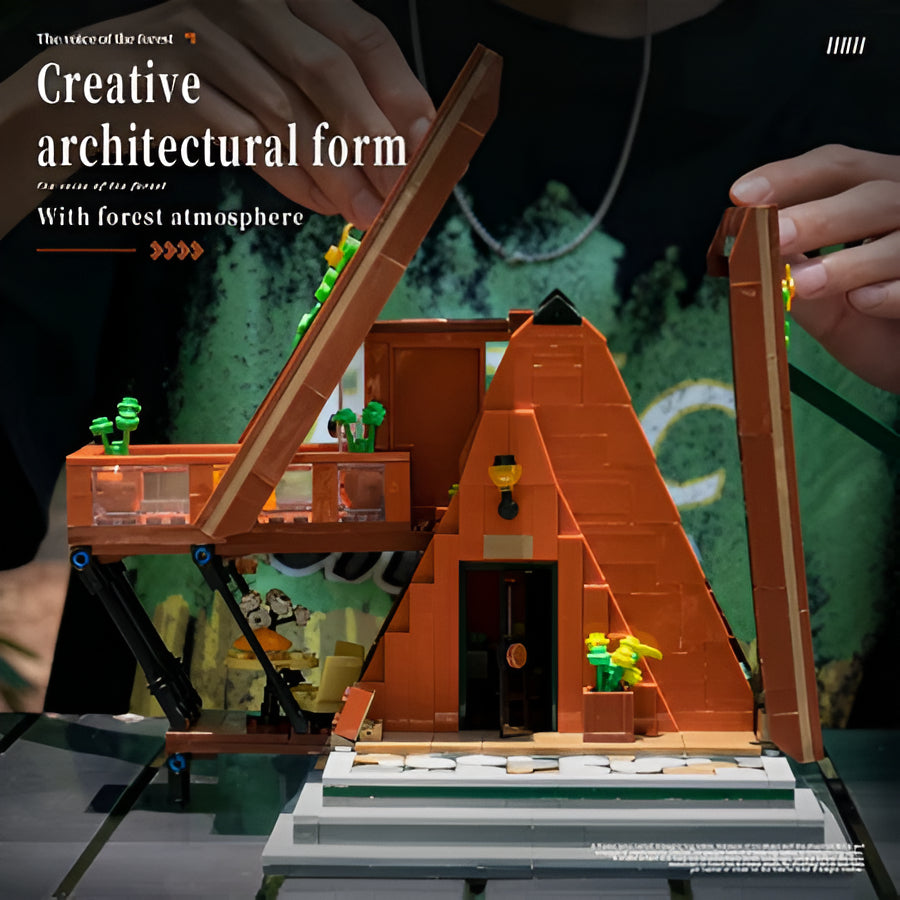 Fun DIY Wooden House Building Kit Blocks Set