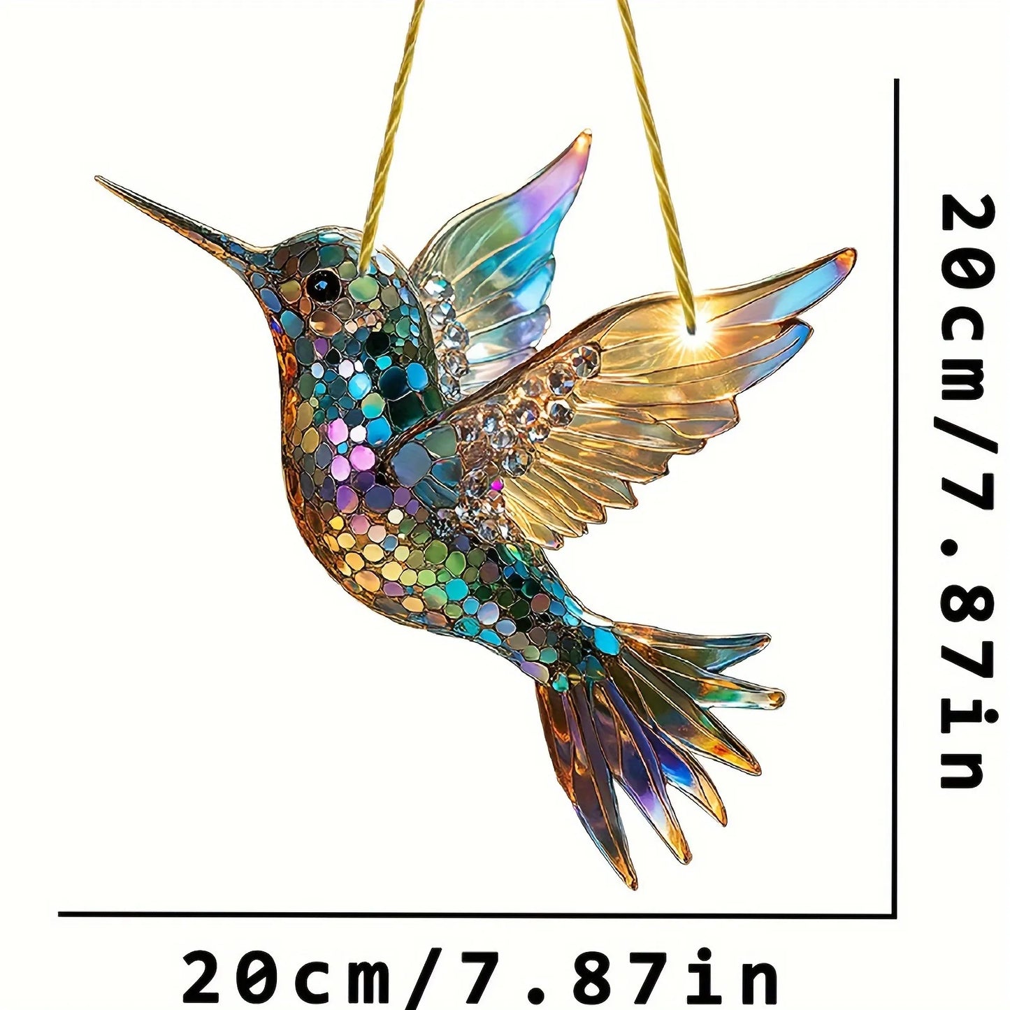 Vibrant Bird Glass Window Decor