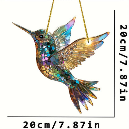 Vibrant Bird Glass Window Decor