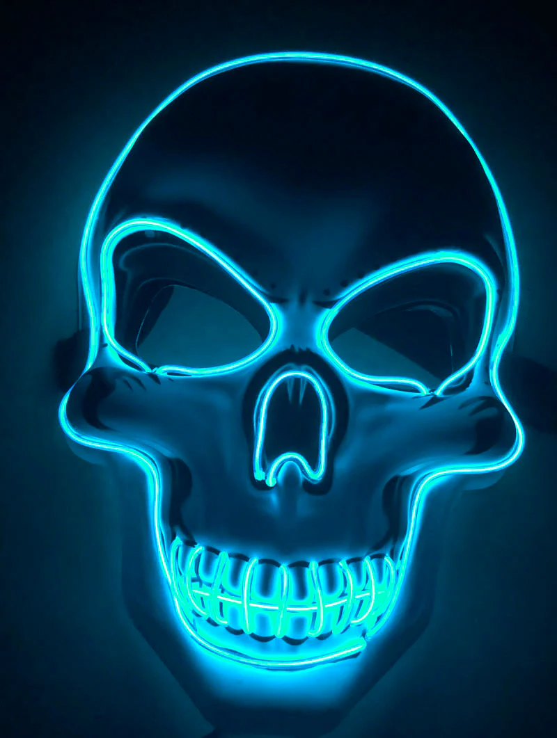 Spooky Glow in the Dark Skeleton Face Mask