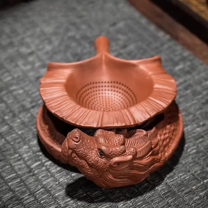 Colorful Ceramic Dragon Tea Infuser Figurine