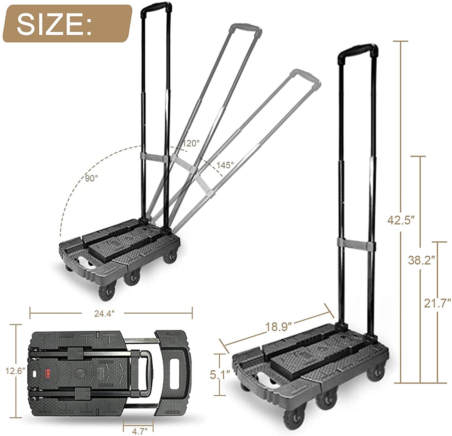 Strong Folding Hand Truck Dolly Cart