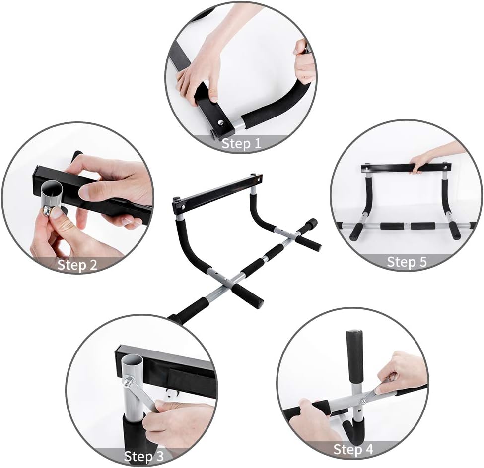 Strong Home Pull Up Bar | Durable Steel, Multiple Grips