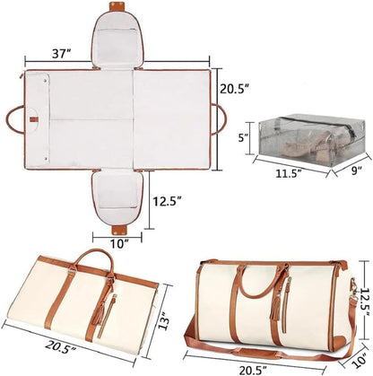 Spacious Folding Ladies Travel Duffel Bag with Suit Section