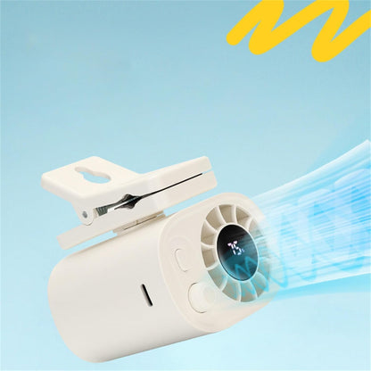 Compact Car Air Fan - 360° Adjustable Rechargeable Clip Fan