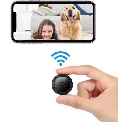 Compact Portable Wi-Fi Security Camera with Live Audio Video - Hehif