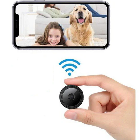 Compact Portable Wi-Fi Security Camera with Live Audio Video - Hehif