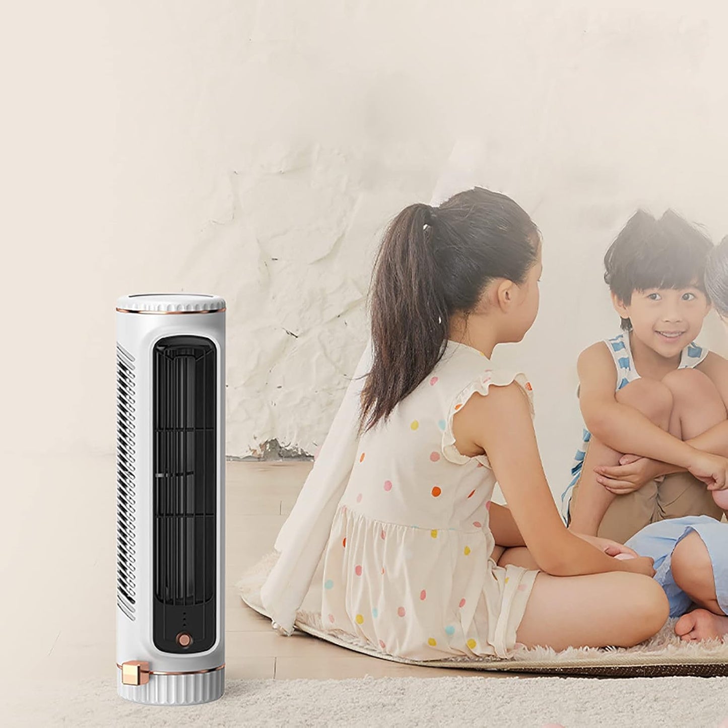 Compact Quiet 3-Speed Tower Fan with Wide Airflow