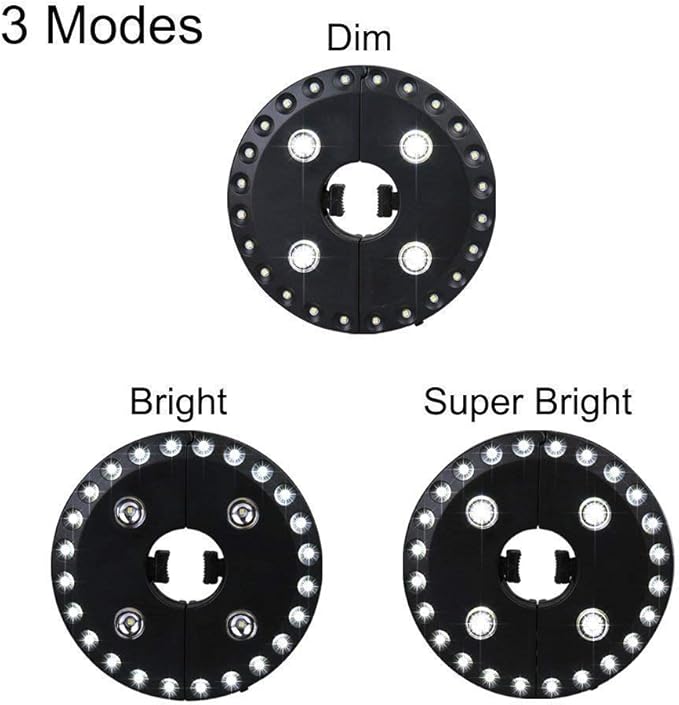 Bright Outdoor Umbrella String Lights with 3 Modes