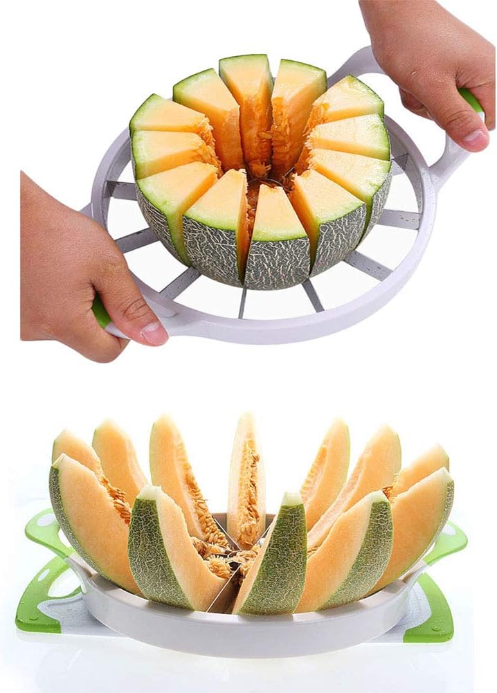 Easy Grip Fresh Fruit Slicer - 12 Slice Kitchen Cutter - Hehif