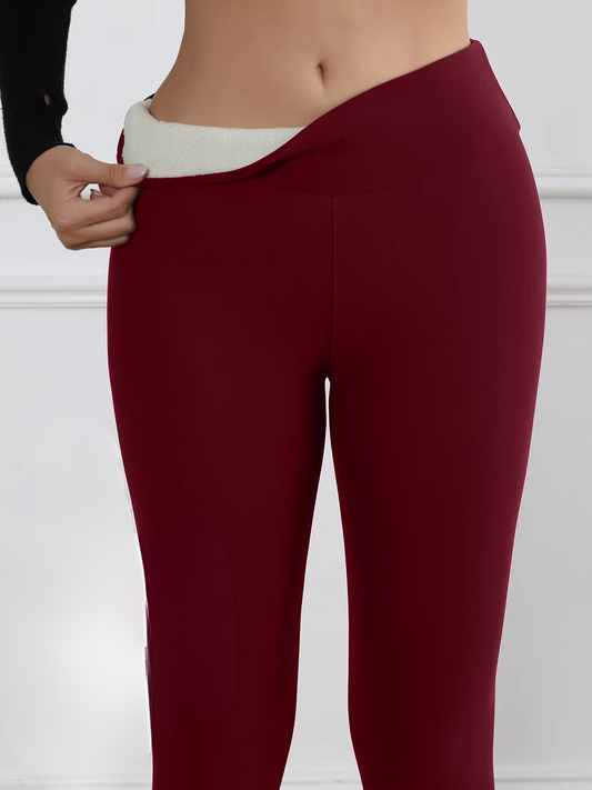Luxurious Soft High Waisted Velvet Leggings - Hehif