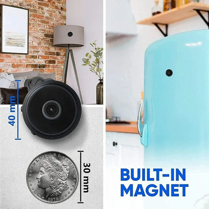 Compact Portable Wi-Fi Security Camera with Live Audio Video