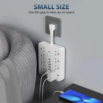 Compact 14-Port Surge Protector Power Strip