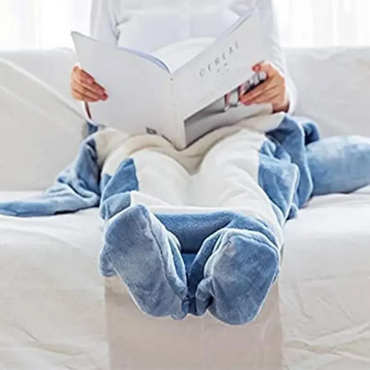 Plush Shark Hooded Throw Blanket