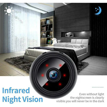 Compact Portable Wi-Fi Security Camera with Live Audio Video
