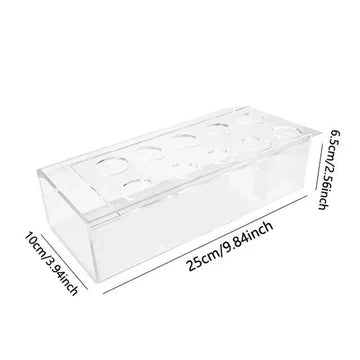 Transparent Glass Floral Vase