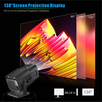 Portable 4K Wireless Home Theater Projector with WiFi Bluetooth