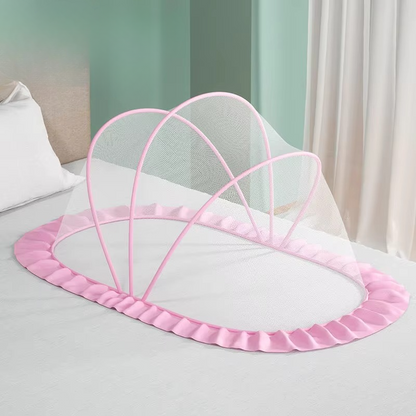 Portable Baby Bed with Canopy and Comfortable Mattress Set
