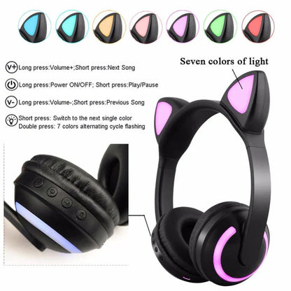 Fun LED Cat Ear Headphones
