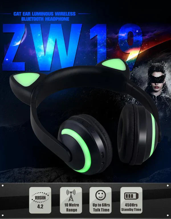 Fun LED Cat Ear Headphones