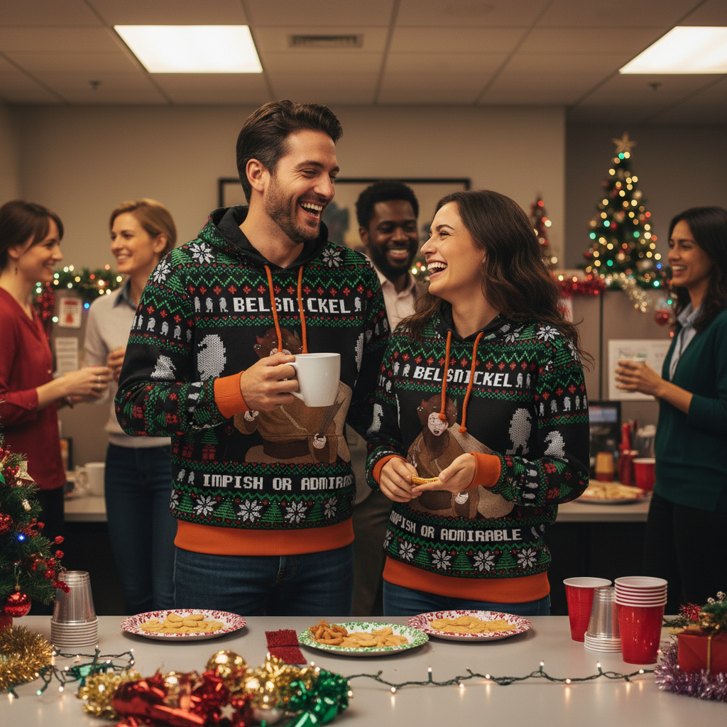 Cozy Holiday Oversized Sweatshirt for Men Women
