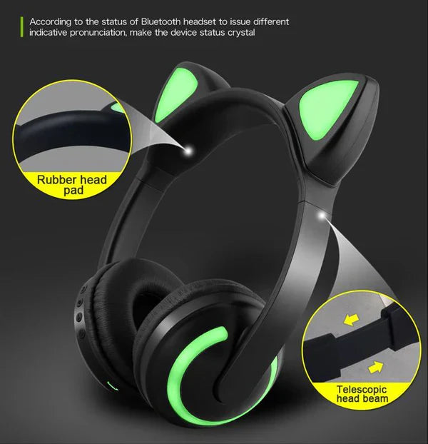 Fun LED Cat Ear Headphones