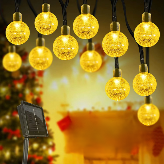 Outdoor Solar String Lights with 200 Warm White LED Bulbs - Hehif