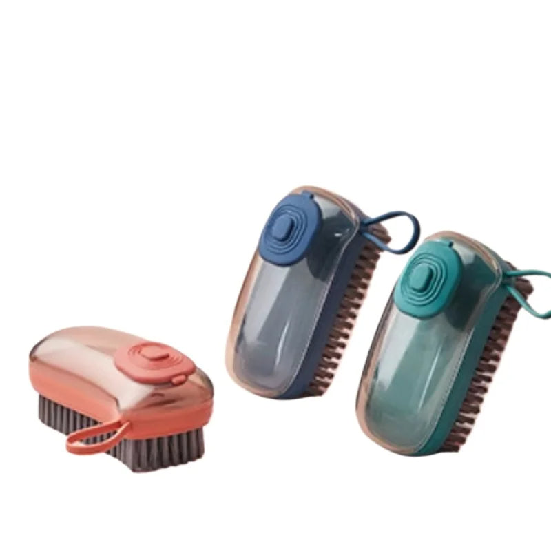 Easy Clean Brush with Built-in Soap Dispenser