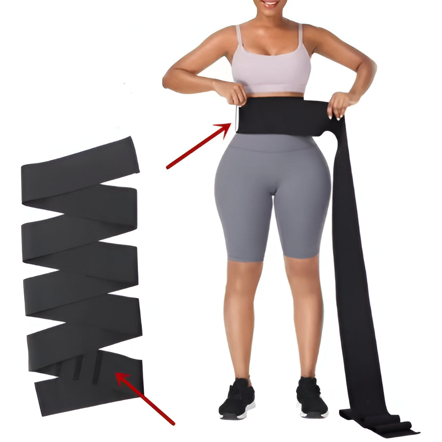 Slimming Waist Cincher Wrap, Tummy Flattening Support Band