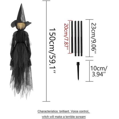 Spooky LED Witch Figure Decoration