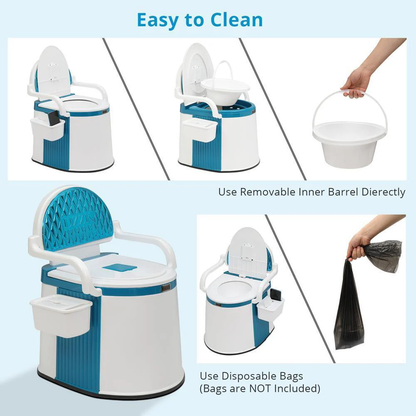 Compact Portable Toilet for Home and Travel Use