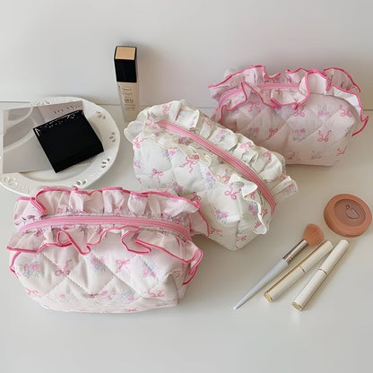 Pretty Floral Cosmetic Purse for Ladies