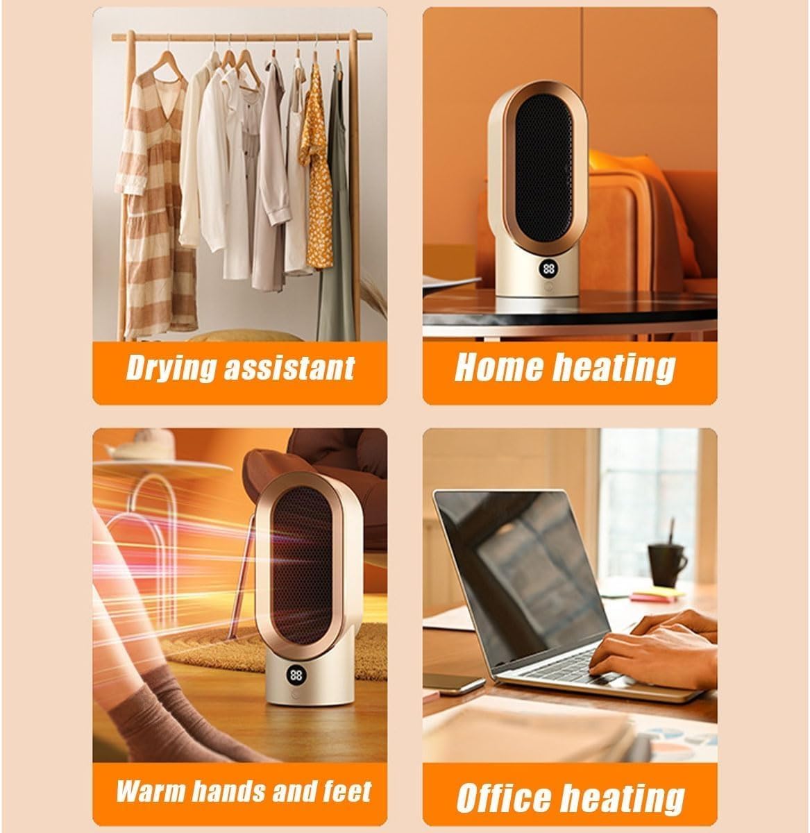 Compact Electric Space Heater Fan