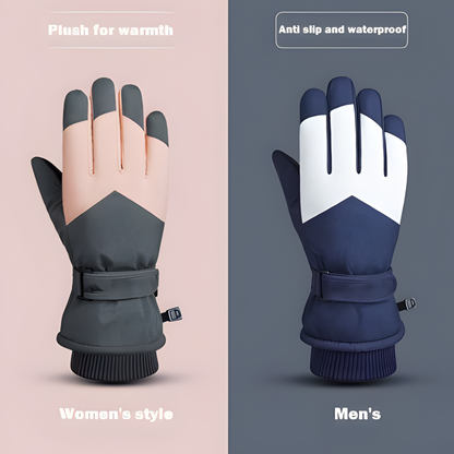 Warm Thermal Ski Gloves with Touchscreen Fingers for Cold Weather