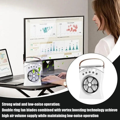 Compact Personal Evaporative Cooler with Mist Feature