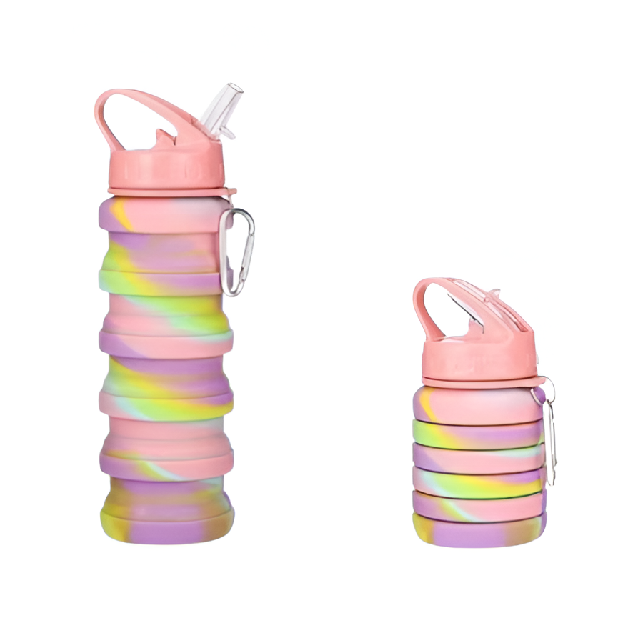 Foldable BPA Free Water Bottle – Compact Travel Sports Flask