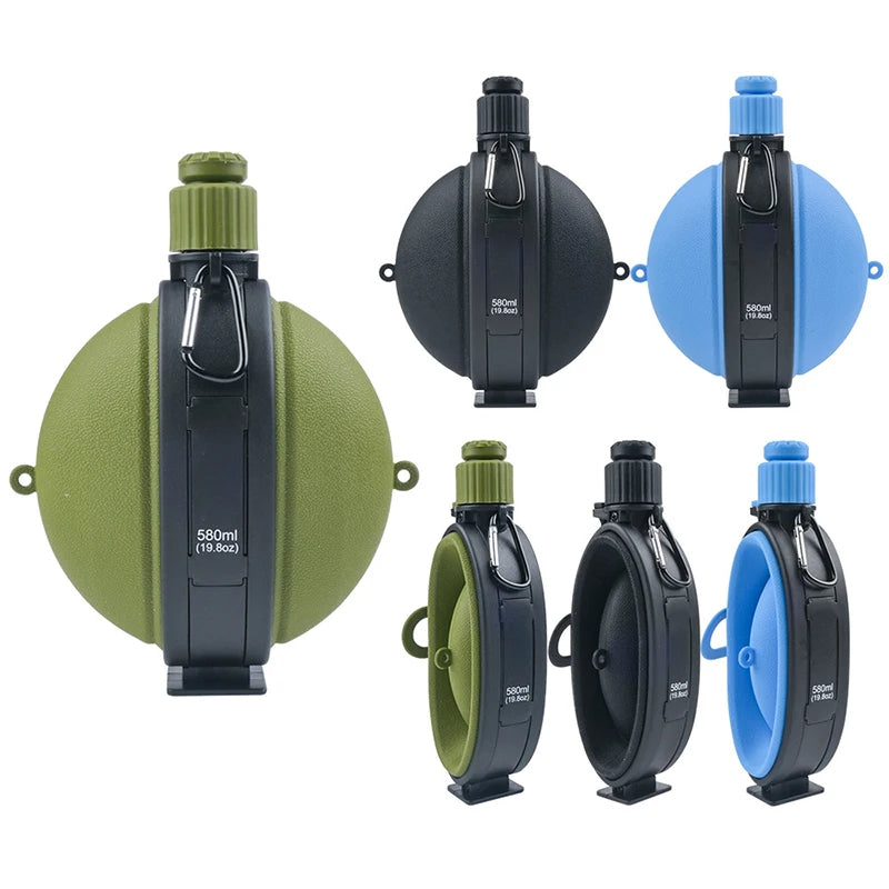 Collapsible Travel Water Bottle with Compass