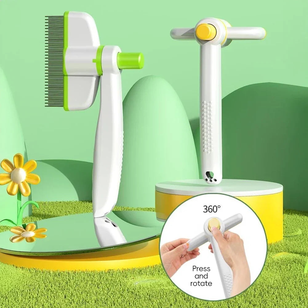 Easy Grooming Pet Brush with Gentle Rotating Pins