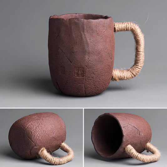 Artisan Large Stoneware Coffee Mug Set - Hehif