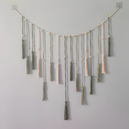 Unique Textile Wall Art, Handmade Boho Decor Hanging