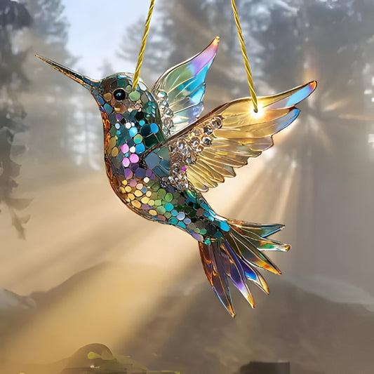 Vibrant Bird Glass Window Decor - Hehif