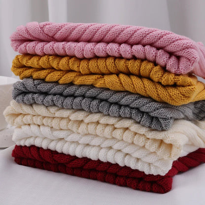 Soft Cable Knit Scarf Neck Warmer