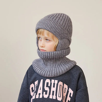 Warm Kids Beanie and Scarf Set with Soft Lining